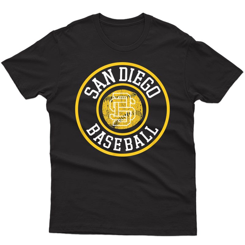 San Diego Baseball | Vintage Badge Padre Retro Gift T-shirt