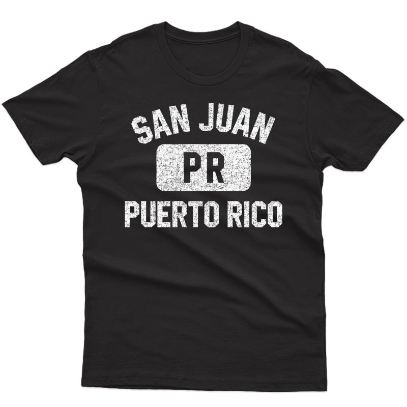San Juan Gym Style Distressed Print Pullover Shirts