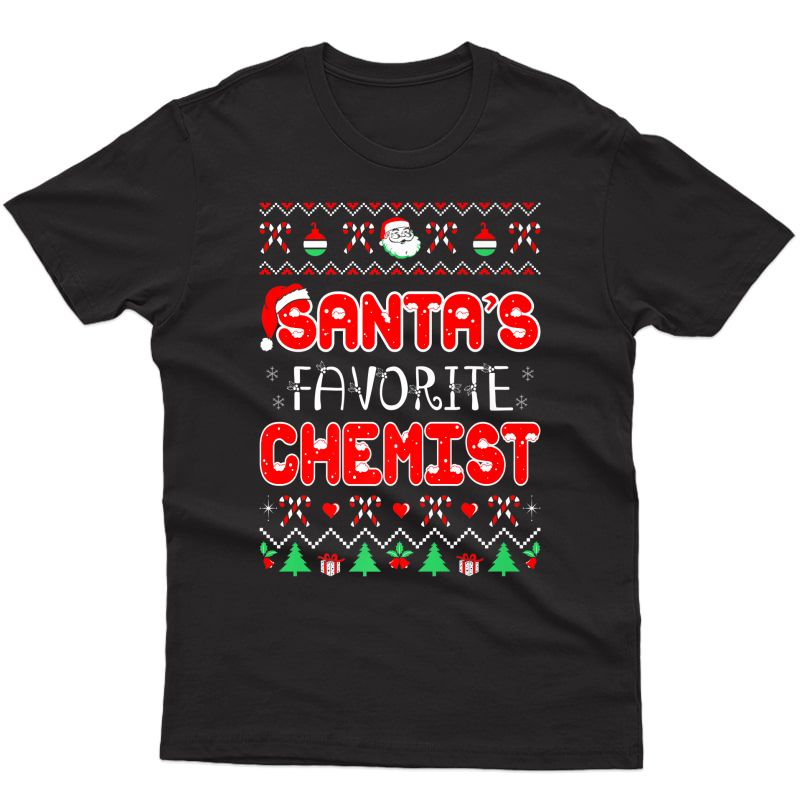 Santas Favorite Chemist Christmas Ugly Sweater Premium T-shirt
