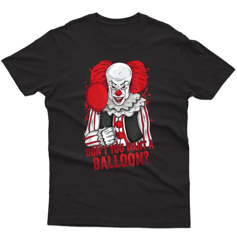 Scary It Clown For Halloween Day Horror Shirt Gift T-shirt