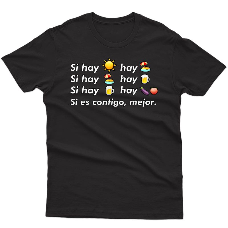 Si Hay Playa Hay Alcohol - Callaita Trap Bunny Emoji T-shirt T-shirt