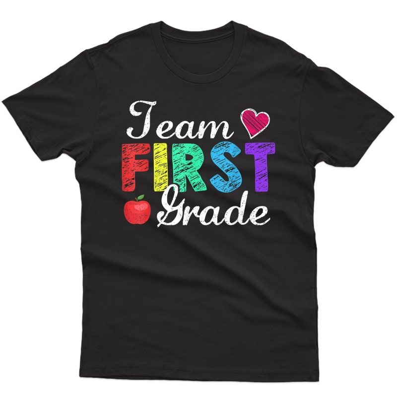 Team First Grade Tea Funny Tshirt Back To School Gift