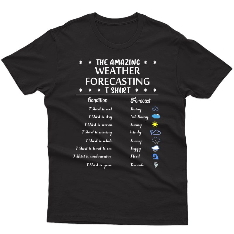 The Amazing Weather Forecast T-shirt Funny Saying Weatherman T-shirt