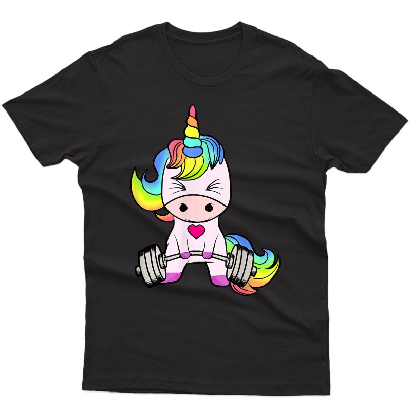 Unicorn Gym T-shirt, Unicorn Weightlifting Shirt T-shirt