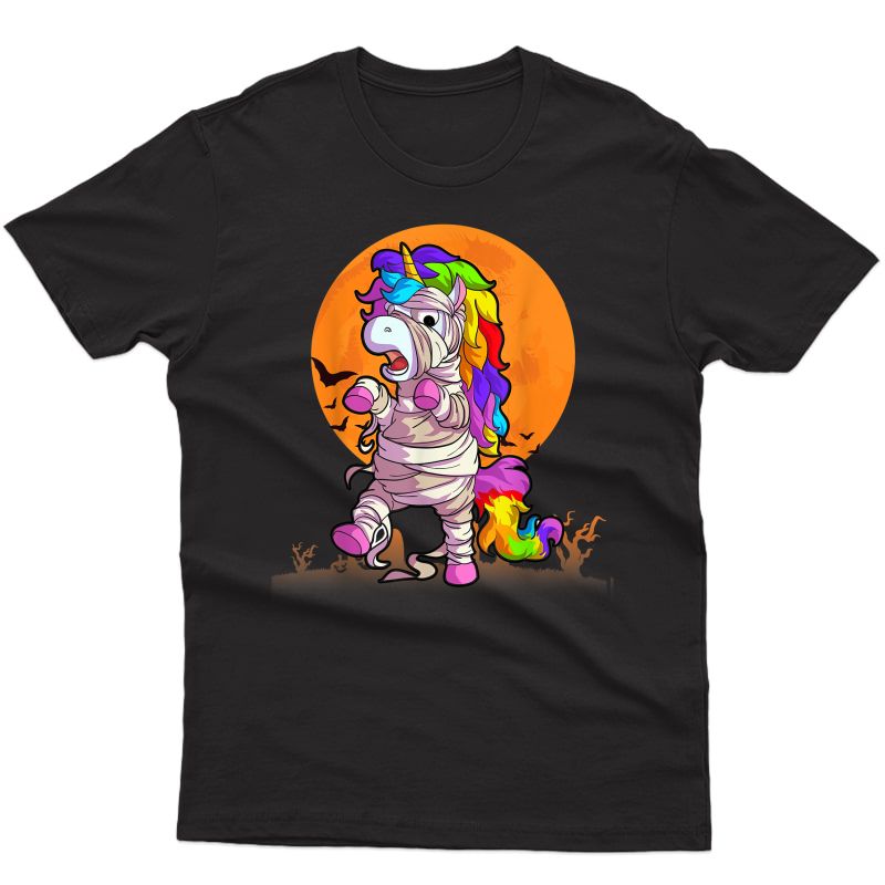 Unicorn Halloween Shirt For Girls Unicorn Lover Gift Mummie T-shirt