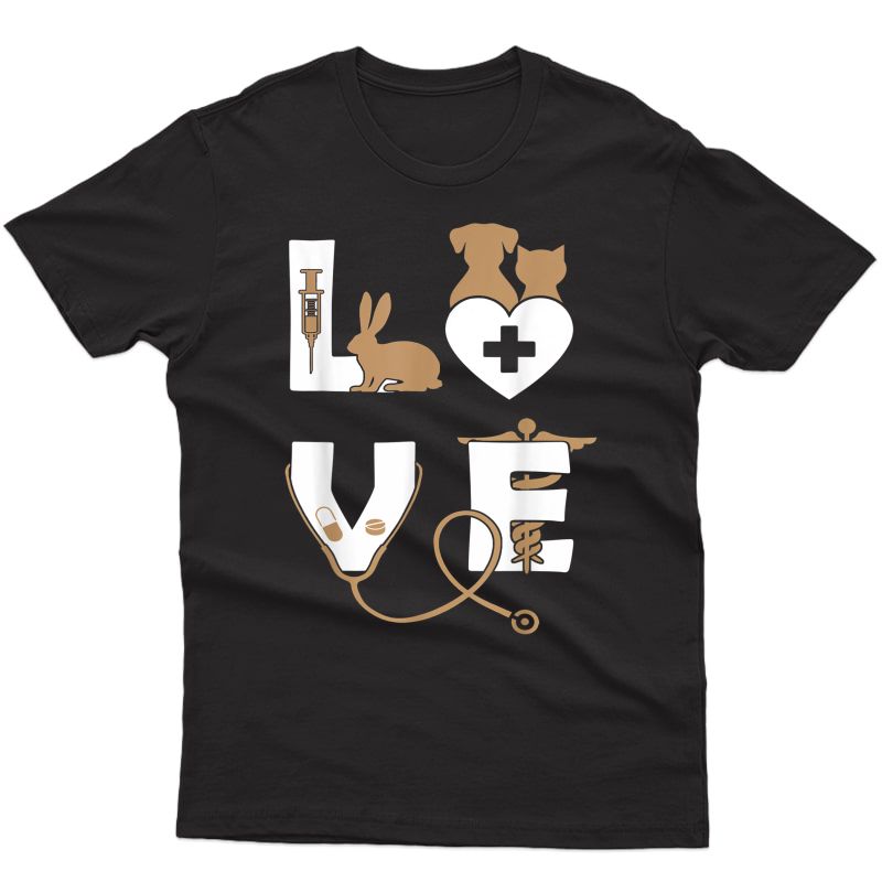 Vet Tech Love Animal Veterinarian Technician T Shirt T-shirt