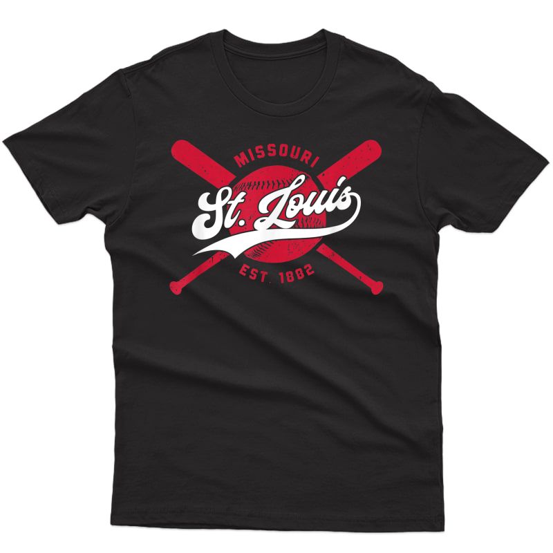 Vintage St. Louis Baseball Missouri Cardinal Retro Gift T-shirt