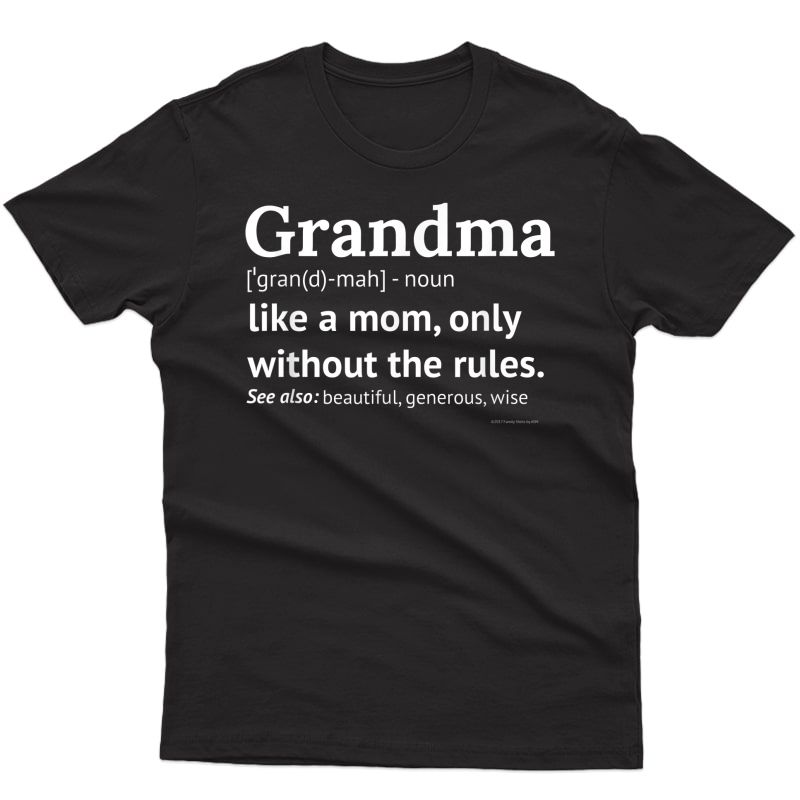  Grandma Definition Shirt Funny Gift For Grandmother T-shirt