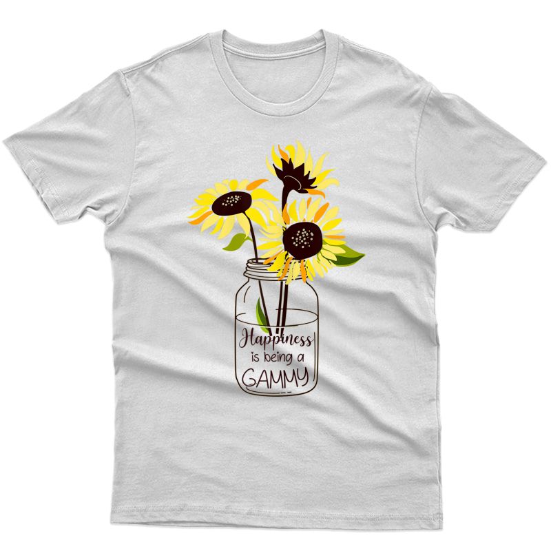  Happiness Is Being Gammy Life Sunflower Art Grandma T-shirt