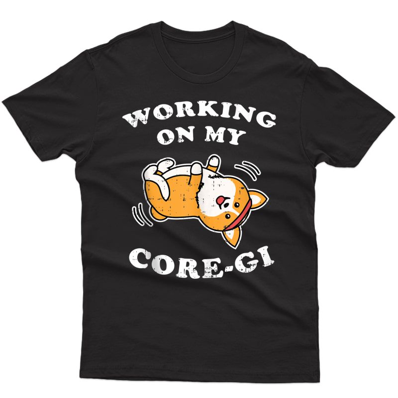 Working Core-gi Workout Cute Black Corgi Dog Ness Gift Tank Top Shirts